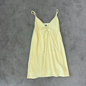 Wild Fable Eyelet Yellow Mini Dress